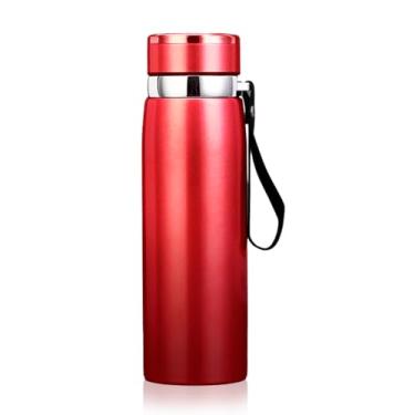 Imagem de Garrafa Térmica Aço Inox 600ml Com Vedação - Para Água Gelada e Quente - Fácil de transportar, leve e Prático - Ideal Para Academia, Trilha, Corrida, Caminhada e Diversos Outros Esportes (Vermelho)