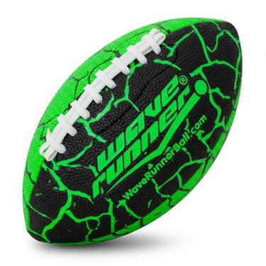 Imagem de Wave Runner Bola de futebol Grip It impermeável tamanho júnior, tamanho 9,25, durável e com cadarço duplo, perfeito para acessórios de praia, jogos infantis, brinquedos de piscina, jogos ao ar livre, jogos internos e externos para todos os climas