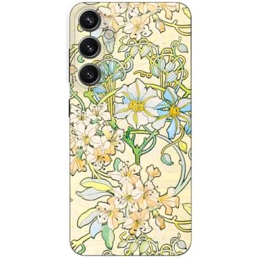 Imagem de Berkin Arts Capa de telefone de silicone compatível com Samsung Galaxy S24 FE 5G Art Nouveau Flor floral (Clematis por Alphonse Mucha)
