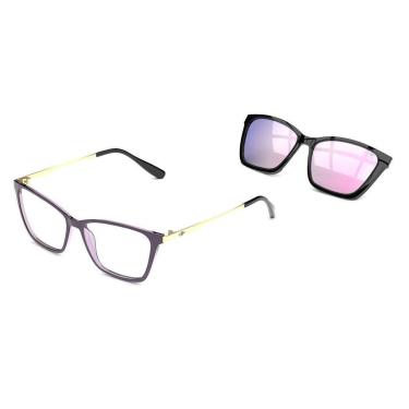 Imagem de Armação Óculos Mormaii Swap 3 M6081c8357 Lilas Parede Translucido Clip On Polarizado-Unissex
