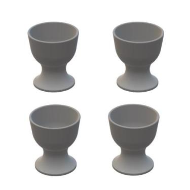 Imagem de Kit 4 Un. Suporte Porta Ovo Cozido Taça Ovo Quente Cozinha Cor:Cinza -