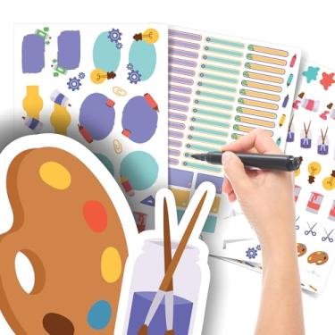 Imagem de Etiqueta Escolar Neutra com TAG + Caneta (Criatividade, Kit de Etiquetas)