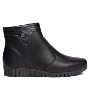 Imagem de Bota Feminina Campesí Cano Curto Napa Preto, Preto, 36