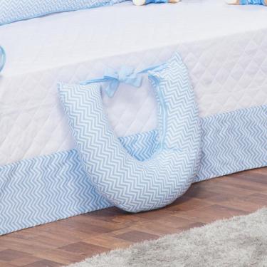 Imagem de Almofada Amamentação Chevron Azul
