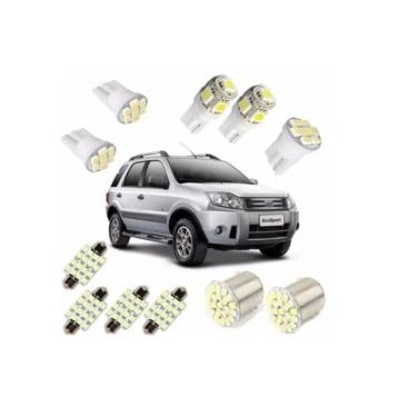 Imagem de Kit Lâmpada Led Ford Ecosport Pingo Teto Placa Ré Torpedo