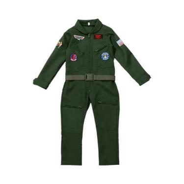 Imagem de Macacão De Piloto Bordado Com Cinto Para Fantasia Escolar, Ginástica E