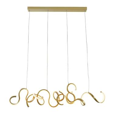 Imagem de Lustre Pendente Taschibra Toronto Led Bivolt Dourado 3000k Luz Amarela 15051086
