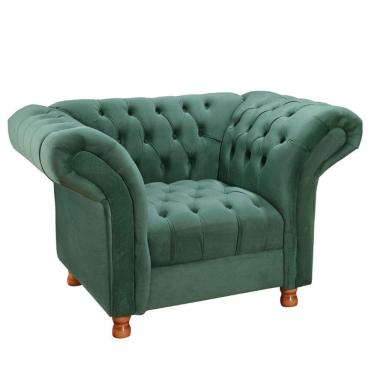 Imagem de Poltrona Chesterfield Conde D'el Via Encanto Veludo Verde