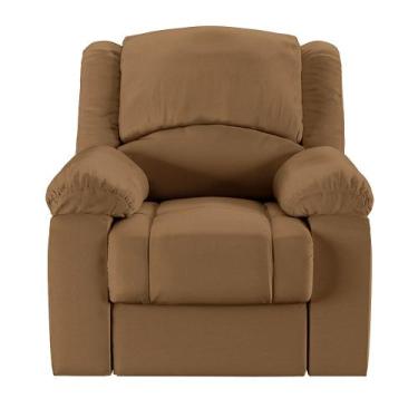 Imagem de Poltrona do Papai Reclinável Sala de Cinema Barcelona Manual PU Carame
