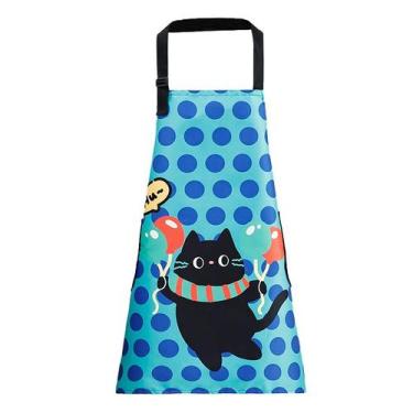 Imagem de Avental, desenho animado, impermeável, poliéster, lindo design de gato