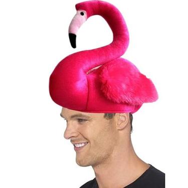 Imagem de Chapéu de pelúcia rosa Flamingo para adultos, divertido e festivo - yi