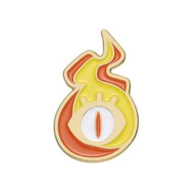 Imagem de Blusa Brooch Pin Mystic Eye Flame de desenho animado em liga leve 1,7 
