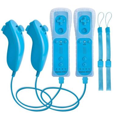 Imagem de Controladores Wii Motion Plus Paquete de 2 con Nunchuks TechKen