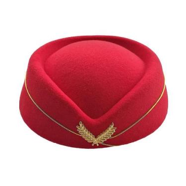 Imagem de Boné Autumn Winter Airline Airline Stewardess, imitação de lã, 56-58 c