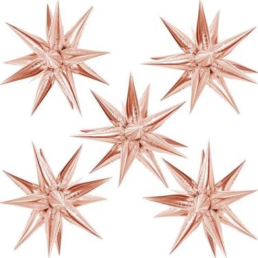 Imagem de Balões de decoração de festa ZAKVOOR Starburst 60 unidades em ouro ros