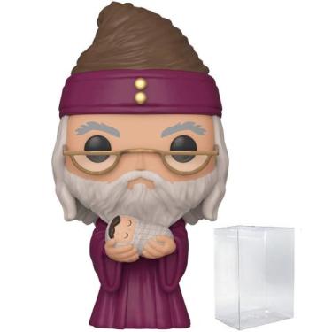 Imagem de Boneco de vinil POP Harry Potter Albus Dumbledore com Baby Harry