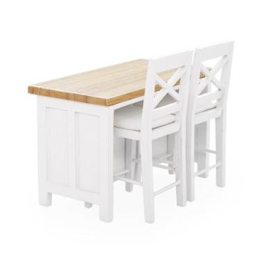 Imagem de Conjunto de móveis Odoria Miniature Kitchen Island com 2 cadeiras