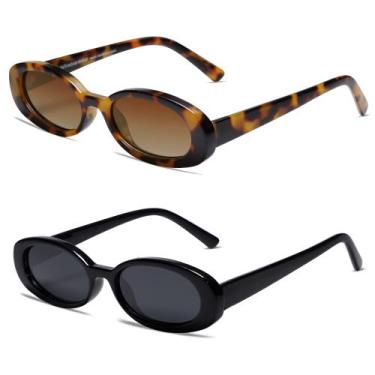 Imagem de Óculos de sol VANLINKER Polarized Retro Oval VL9580 para mulheres/home