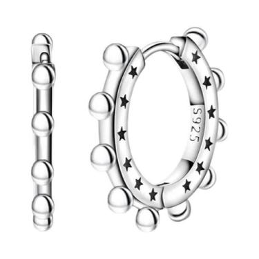 Imagem de Brincos De Argola Em Prata Esterlina 925 Com Zircônias Em Ouro Rosé Pa