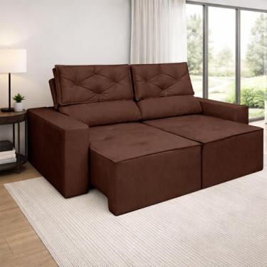 Imagem de Sofá Retrátil e Reclinável 3 Lugares 1,80m Confortável para Sala Cor:P