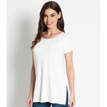 Imagem de Blusa Básica Alongada Feminina Rovitex Bege GG-Feminino