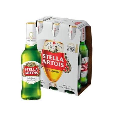 Imagem de Cerveja Stella Artois Puro Malte  - Premium American Lager 6 Unidades 