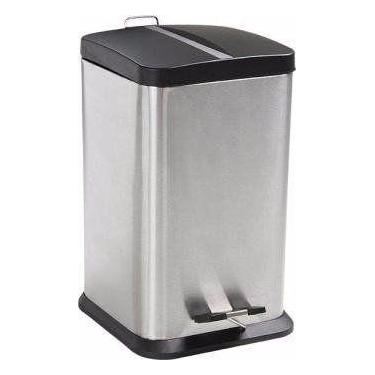 Imagem de Lixeira Inox Jaspe Quadrada 12 Litros Mor