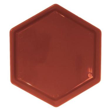 Imagem de Bandeja Sextavada de Plástico Laranja 18cm x 20,5cm - Fabri Fest