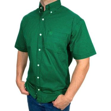 Imagem de Camisa Manga Curta Country Masculina Classic, Verde, GGG