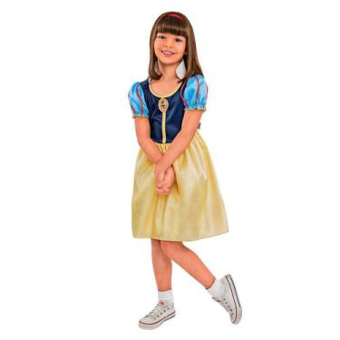 Imagem de Fantasia Princesa Branca de Neve Original Disney Infantil, Amarelo, P 