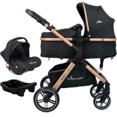Imagem de Carrinho de Bebê TS kansas Gold/Preto 3 em 1 - Premium Baby