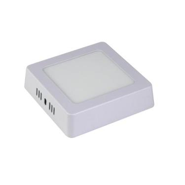 Imagem de Kit 5 luminária painel led 12w lux quadrado sobrepor - TASCHIBRA, Luz 
