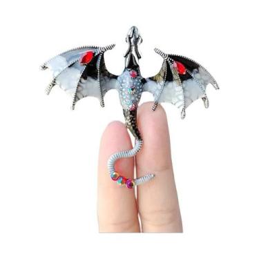 Imagem de Broche De Dragão Com Strass Unissex, Joias De Moda Para Homens E Mulhe
