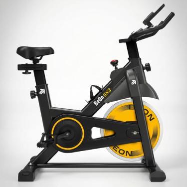 Imagem de Bicicleta ergométrica spinning fitness sx3 15kg beon amarela