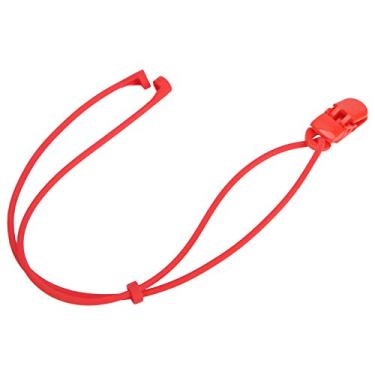 Imagem de Clipe de aparelho auditivo ajustável BTE para aparelho auditivo, cordão de silicone elástico antiperda com caixa de armazenamento para adultos e idosos (vermelho)