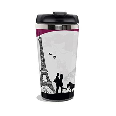 Imagem de Copo Térmico Personalizado Paris Torre Eiffel