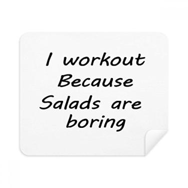 Imagem de Pano de limpeza de tela preto inglês para perder peso, citação de caligrafia, 2 peças, tecido de camurça