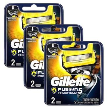 Imagem de Kit com 3 Cargas Gillette Aparelho de Barbear Fusion Proshield c/2
