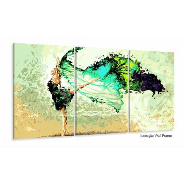 Imagem de Quadro Decorativo Dança 3 partes 120x60 em tecido