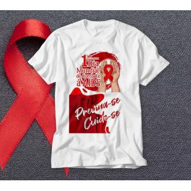 Imagem de Camiseta Dezembro Vermelho Primeiro De Dezembro Dia Mundial - Vidape