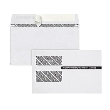Imagem de Adams 2 envelopes até 1099, para 1099 MISC, 1099 R, INT, DIV e 1098, envelopes de segurança de janela dupla autovedante, 14 cm x 23 cm, 50 por pacote (TXA1099PS-2)