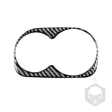 Imagem de FINMOKAL Guarnição Da Tampa Do Painel Do Porta-Copos Traseiro De Fibra De Carbono Para Honda Civic 8Th 2006-2011 Preto, Fibra De Carbono