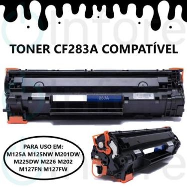 Imagem de Toner Compatível Cf283a 83A Para Multifuncional M125a M201 M225 M226 -