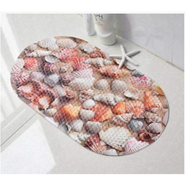 Imagem de SHENGANG Tapete de banho antiderrapante almofada de chuveiro de massagem com desenho animado de sucção tapete de banho infantil tapete de banheiro tapete de banheira, 12,38x69cm