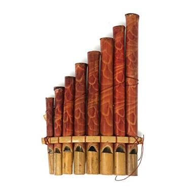 Imagem de Hawaii Tropical Bamboo Small 7" C x 4" L Flauta de forma de oito tubos