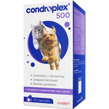Imagem de Suplemento Alimentar CondroPlex 500 para Cães e Gatos de Pequeno Porte - 60 Cápsulas