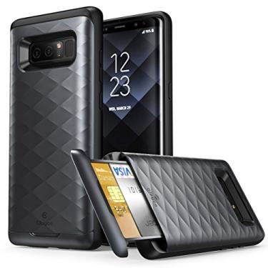 Imagem de Capa para Galaxy Note 8, capa carteira híbrida premium da Clayco Argos para Samsung Galaxy Note 8 (compartimento para cartão de crédito/identidade integrado) (preto)