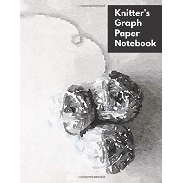 Imagem de Caderno de papel quadriculado Knitter: papel quadriculado de tricô | proporção 4:5 | 100 páginas | folhas de letras tamanho completo 21,5 x 28 cm
