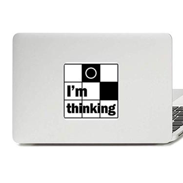 Imagem de Adesivo de vinil paster com citação I'm Thinking para decoração de PC