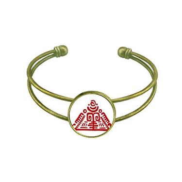 Imagem de Totems Bracelete Retrô com Pirâmide Mexicana da Antiga Civilização